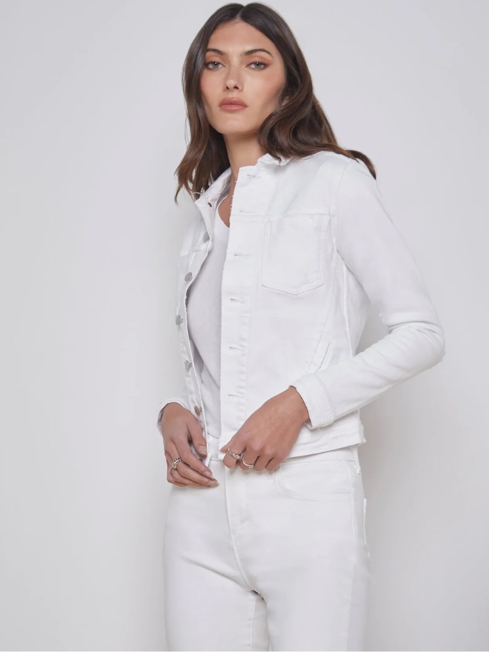 L'AGENCE
Celina Slim Femme Denim Jacket White Women's Denim Jacket Sz XS women